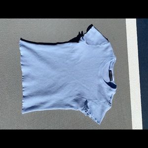 Blue, robbed, lettuce edge Brandy Melville tee